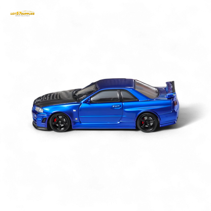 Fuji Skyline R34 GT-R Nismo Z-Tune Bayside Blue 1:64