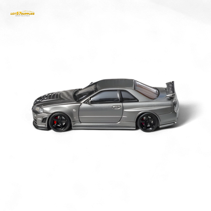 Fuji Skyline R34 GT-R Nismo Z-Tune Gun Grey 1:64