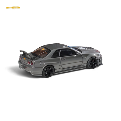 Fuji Skyline R34 GT-R Nismo Z-Tune Gun Grey 1:64