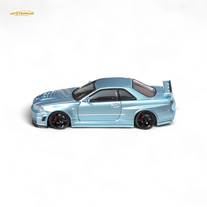 Fuji Skyline R34 GT-R Nismo Z-Tune Ice Blue 1:64
