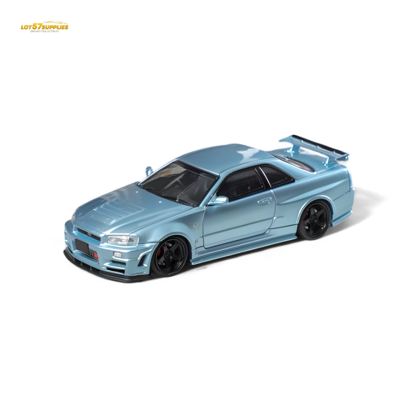 Fuji Skyline R34 GT-R Nismo Z-Tune Ice Blue 1:64