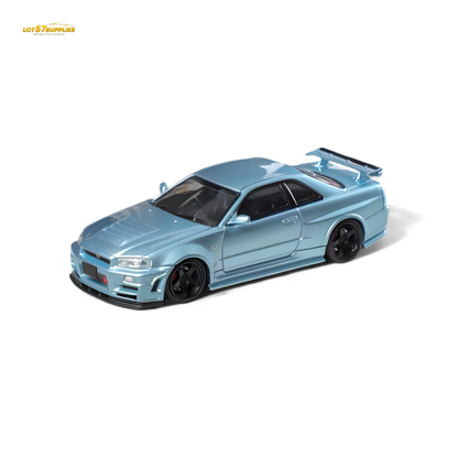 Fuji Skyline R34 GT-R Nismo Z-Tune Ice Blue 1:64