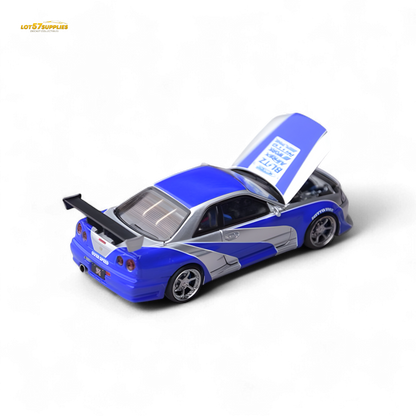 Focal Horizon Skyline GT-R R34 NFS Silver Blue 1:64