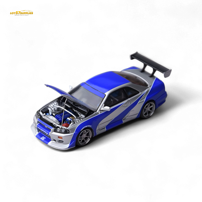 Focal Horizon Skyline GT-R R34 NFS Silver Blue 1:64