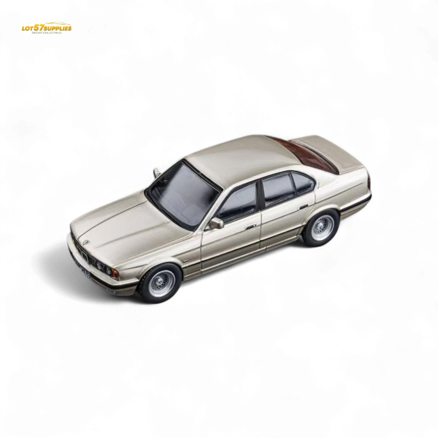 (Pre-Order) DCM BMW E34 5-Series Sedan - Cashmere Beagle Gold 1:64
