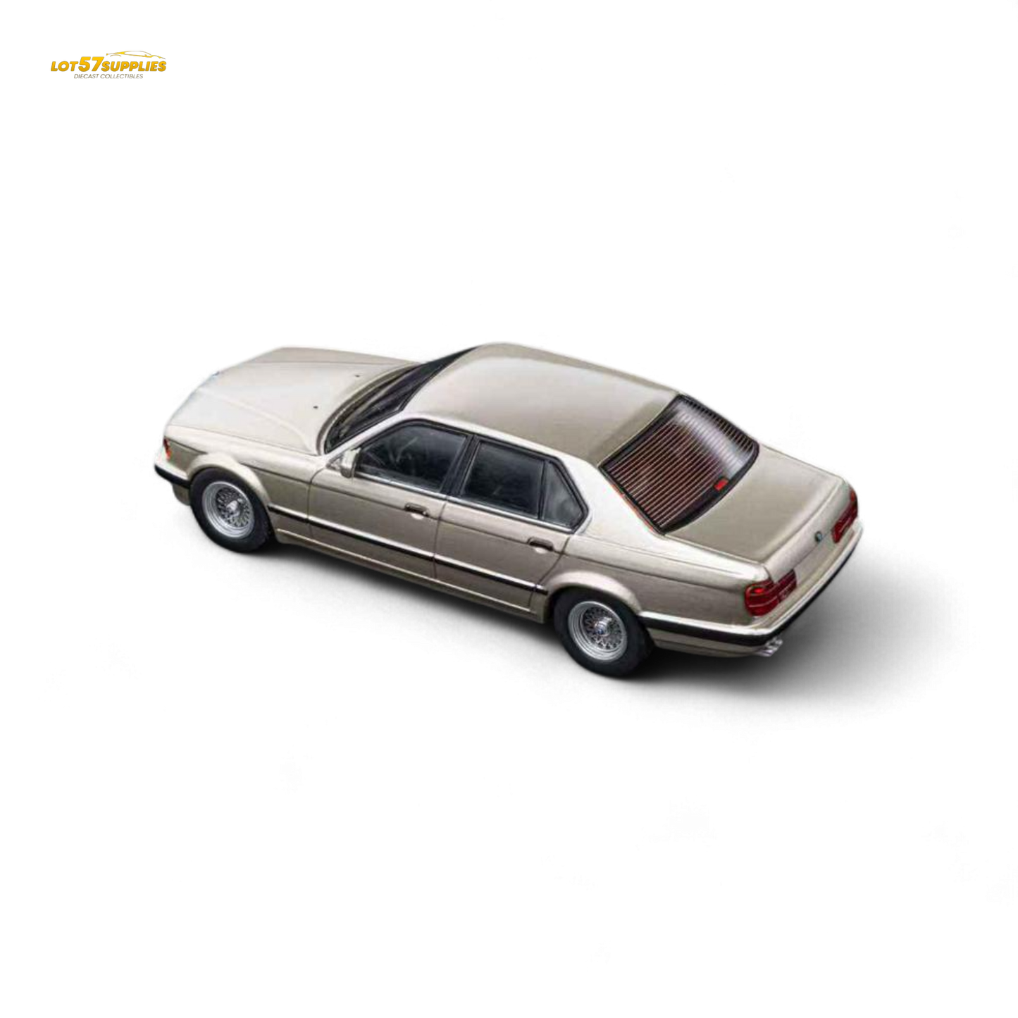 (Pre-Order) DCM BMW E32 7-Series Sedan - Cashmere Beagle Gold 1:64