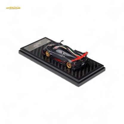 (Pre-Order) LCD Pagani Imola - Matte Black Carbon with Italian Flag 1:64