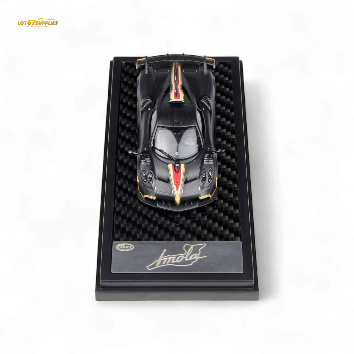 (Pre-Order) LCD Pagani Imola - Matte Black Carbon 1:64