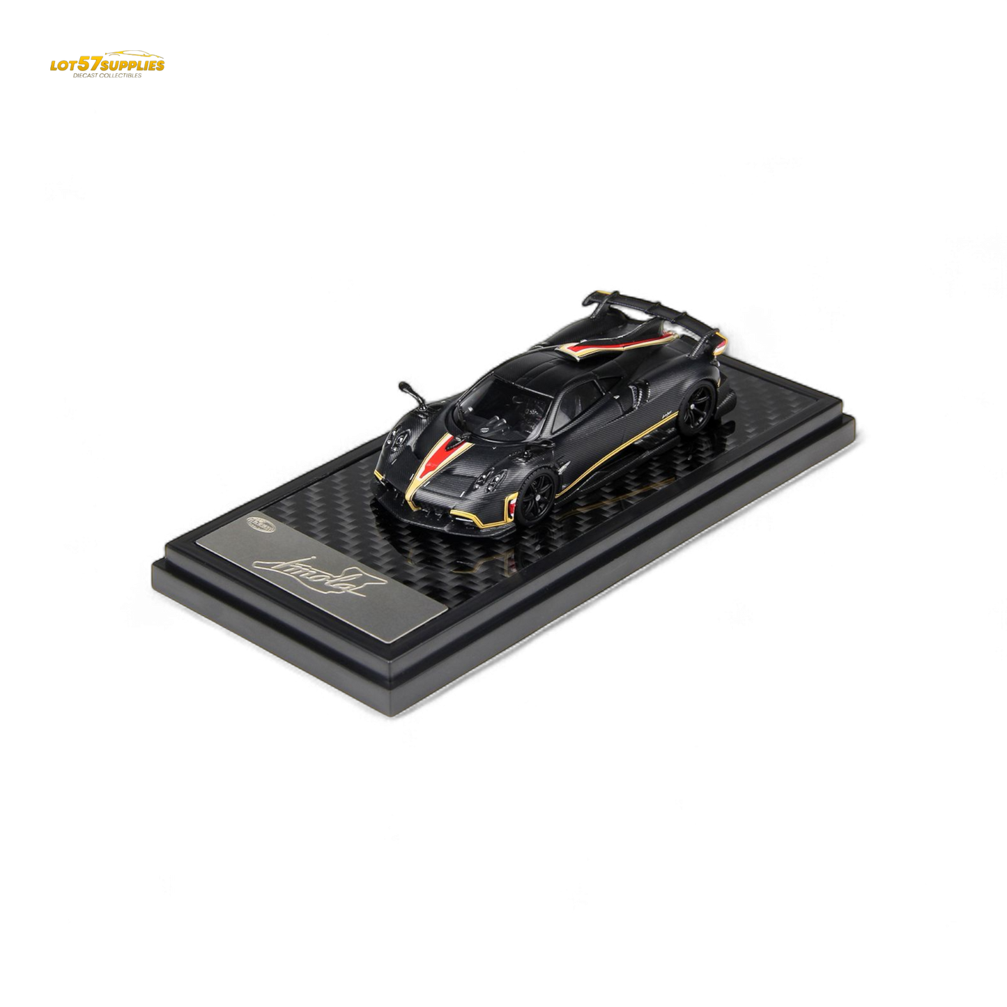 (Pre-Order) LCD Pagani Imola - Matte Black Carbon 1:64