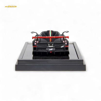 (Pre-Order) LCD Pagani Imola - Matte Black Carbon with Italian Flag 1:64