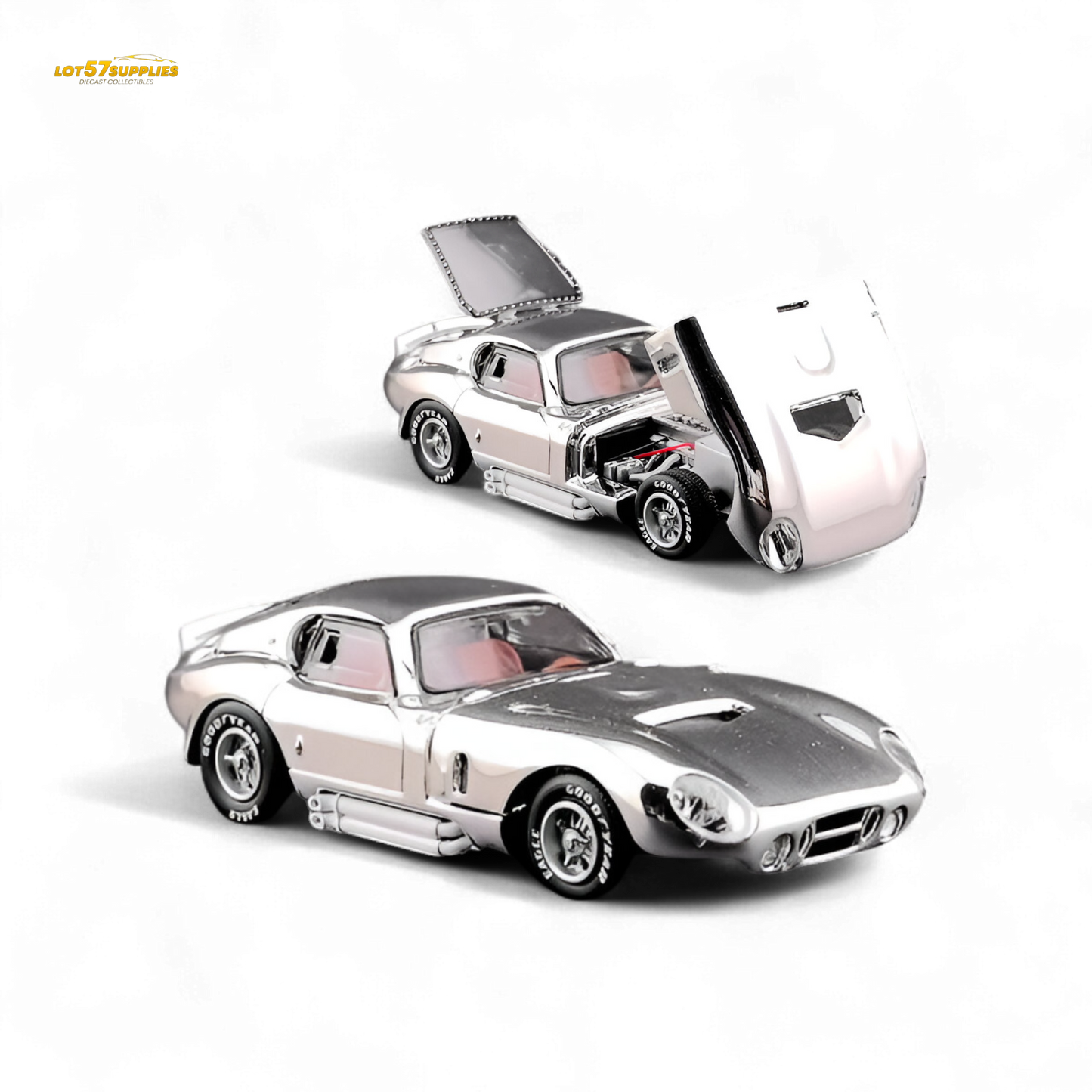Fine Works64 Shelby Daytona - Chrome Silver 1:64