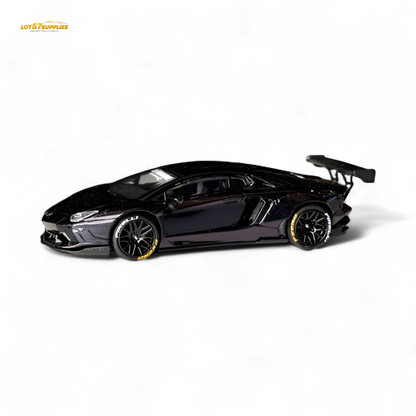 King Model Lamborghini Aventador LP700-4 LB 1.0 Purple Carbon Fiber 1:64