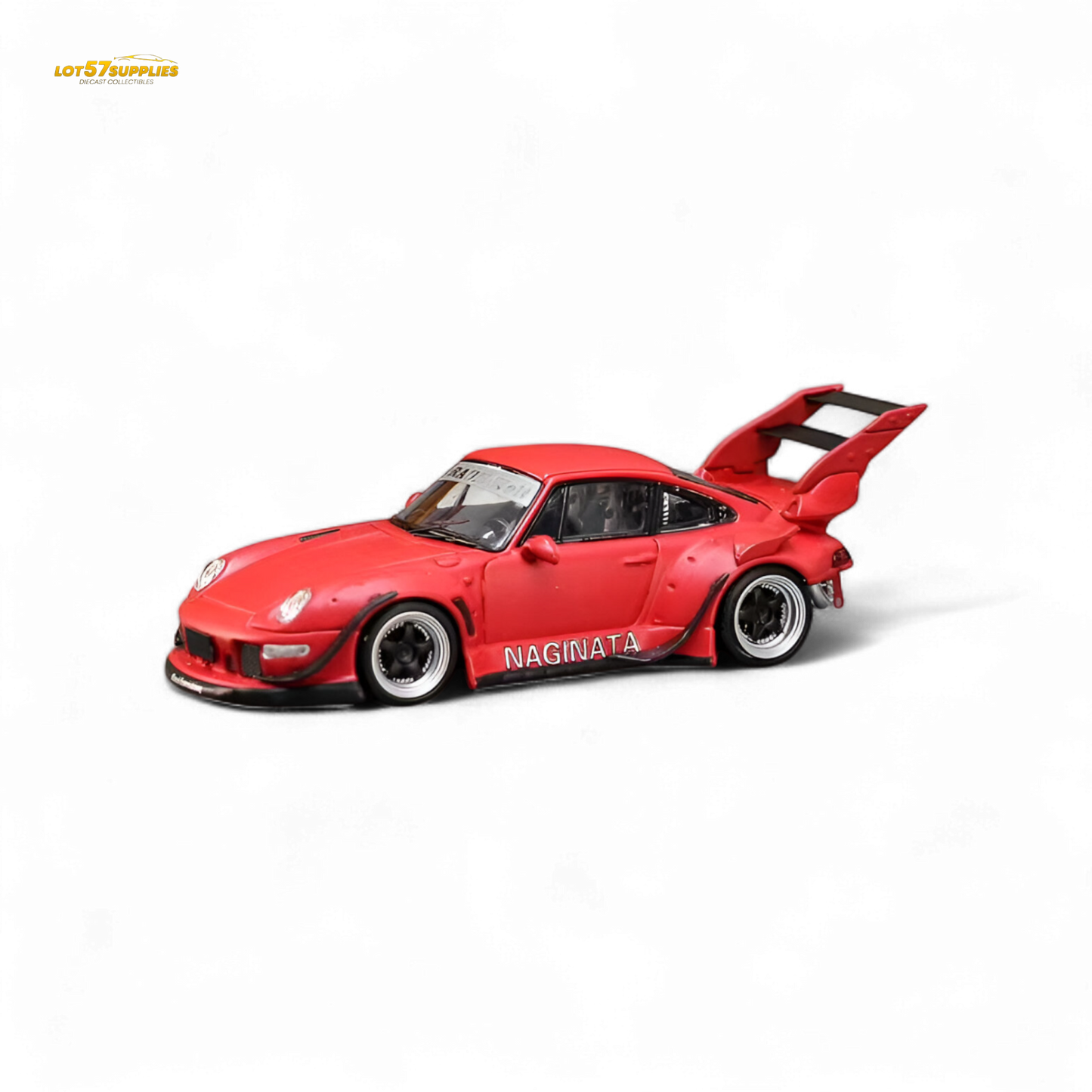 (Pre-Order) Street Weapon RWB 993 NAGINATA RED LIVERY - HIGHER TAIL SINGLE EXHAUST - 1:64