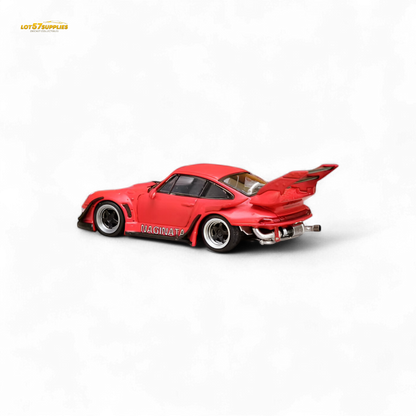 (Pre-Order) Street Weapon RWB 993 NAGINATA RED LIVERY - HIGHER TAIL SINGLE EXHAUST - 1:64