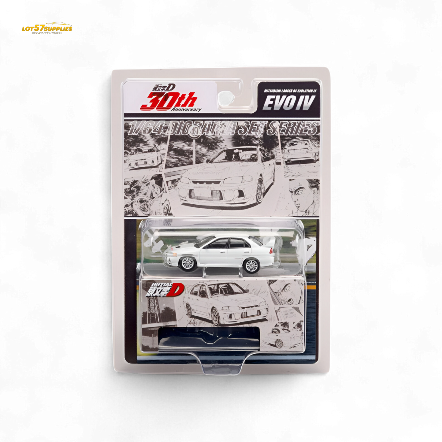 Hobby Japan Mitsubishi Lancer Evolution IV White 1:64