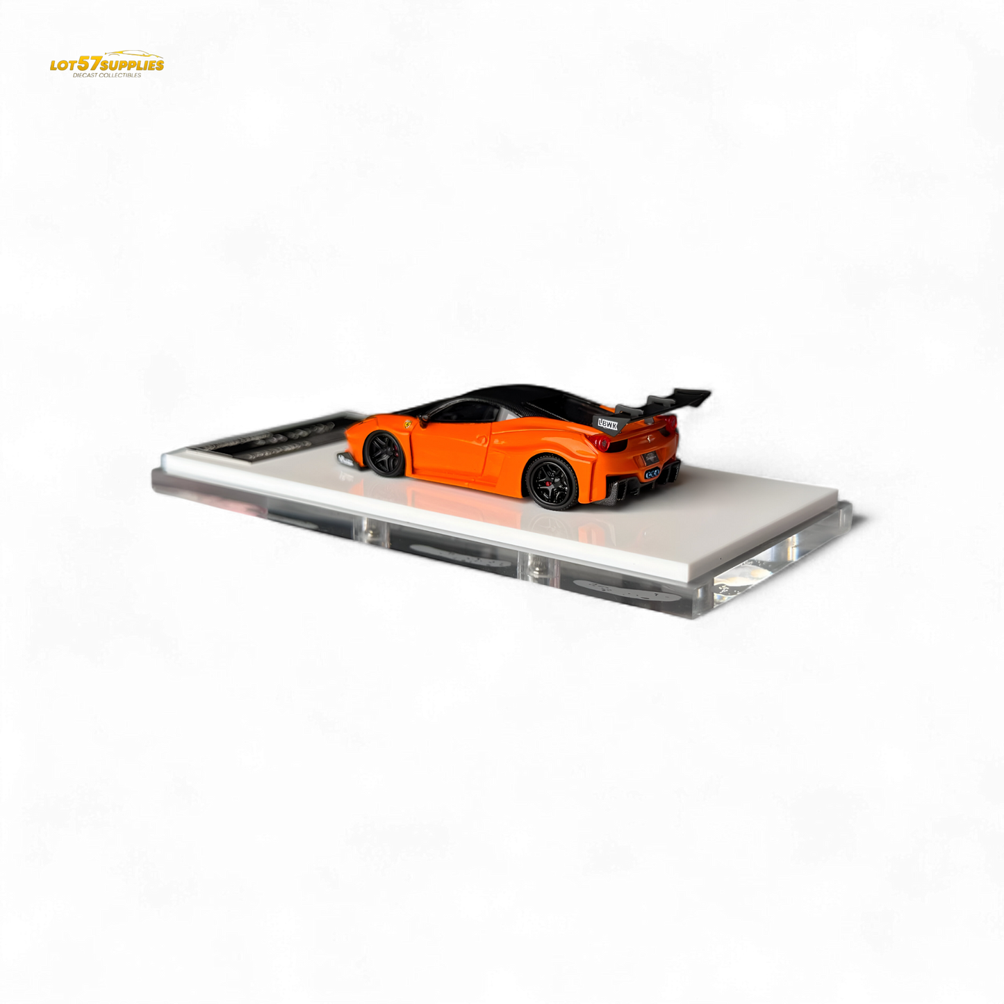Flame Supercar LB458GT LB Wide-Body - Pearl Orange 1:64 Resin