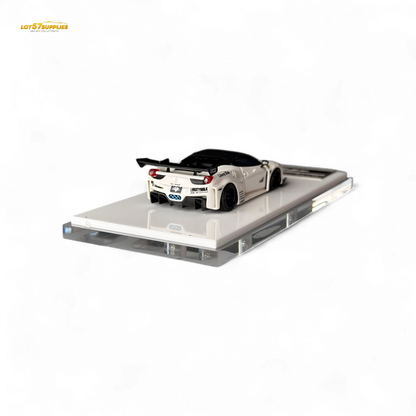 Flame Supercar LB458GT LB Wide-Body - White 1:64 Resin