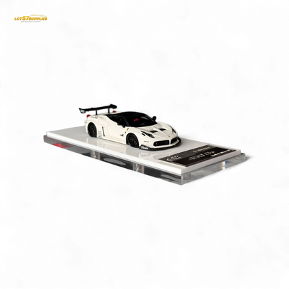 Flame Supercar LB458GT LB Wide-Body - White 1:64 Resin