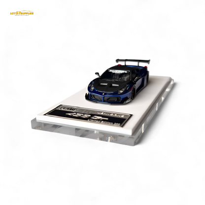 Flame Supercar LB458GT - Metallic Blue 1:64 Resin