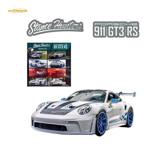 (Pre-Order) Stance Hunters Porsche 911 GT3 RS - White 1:64