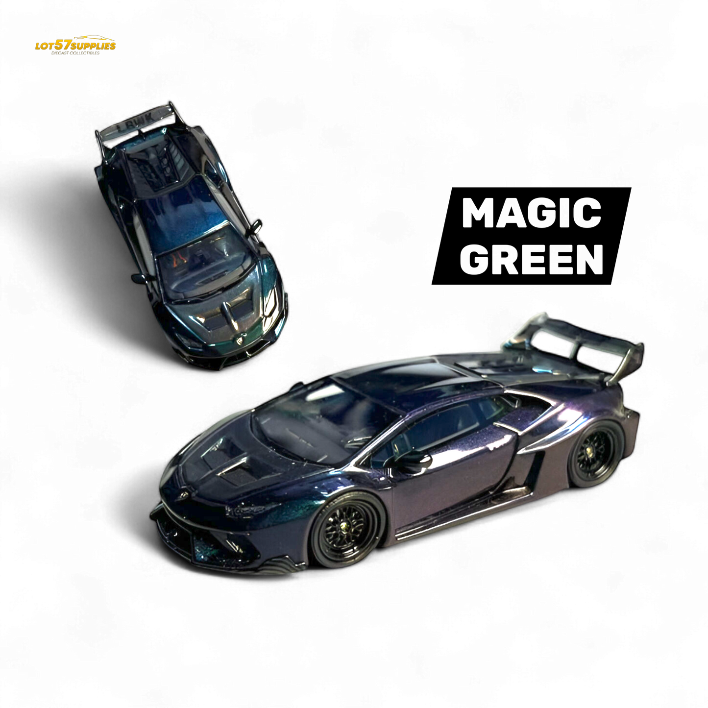 Flame Lamborghini Huracan GT LP610 - Magic Green 1:64