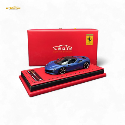 ART Ferrari SF90 Resin - Abu Dhabi Blue Hardtop - 99 Pcs Lim Ed 1:64