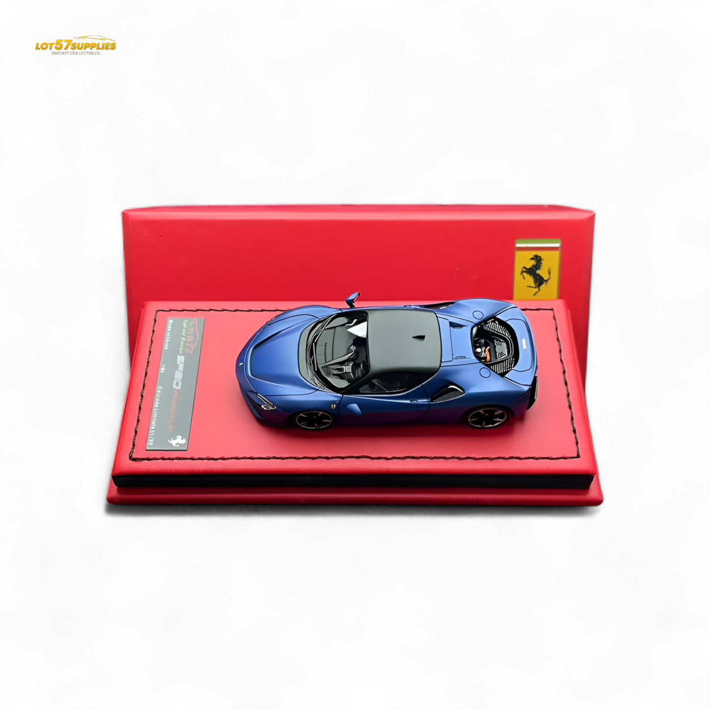 ART Ferrari SF90 Resin - Abu Dhabi Blue Hardtop - 99 Pcs Lim Ed 1:64