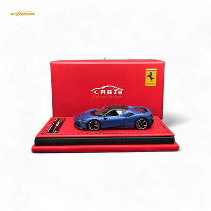 ART Ferrari SF90 Resin - Abu Dhabi Blue Hardtop - 99 Pcs Lim Ed 1:64