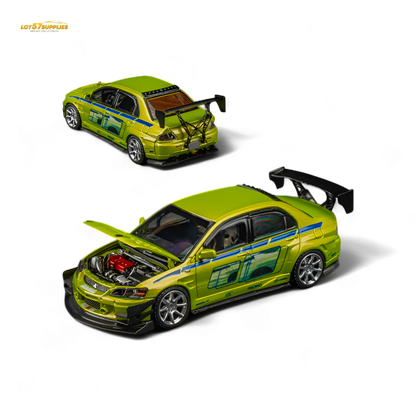 FindClassically Mitsubishi Lancer Evo 9 FNF Bryan Livery Green 1:64