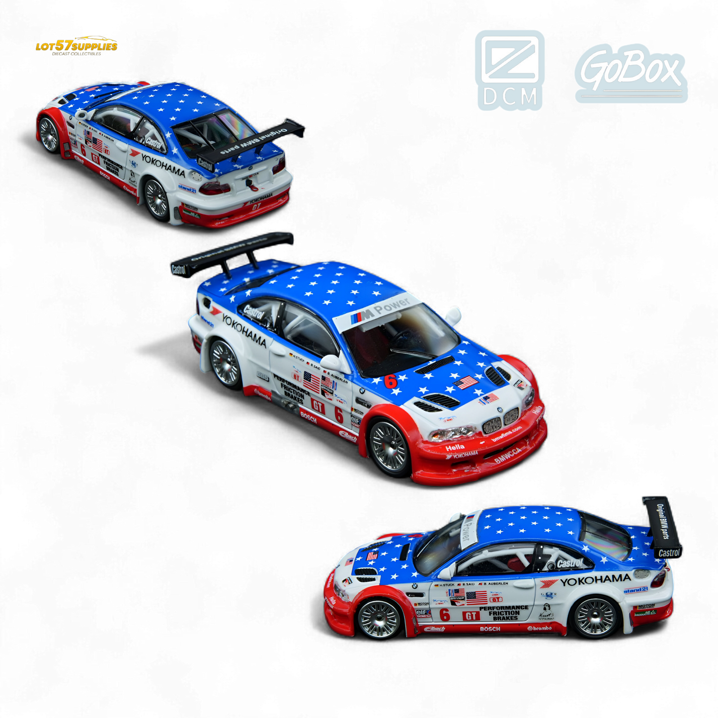 (Pre-Order) DCM & GOBOX M3 GTR E46 - YOKOHAMA 6 1:64