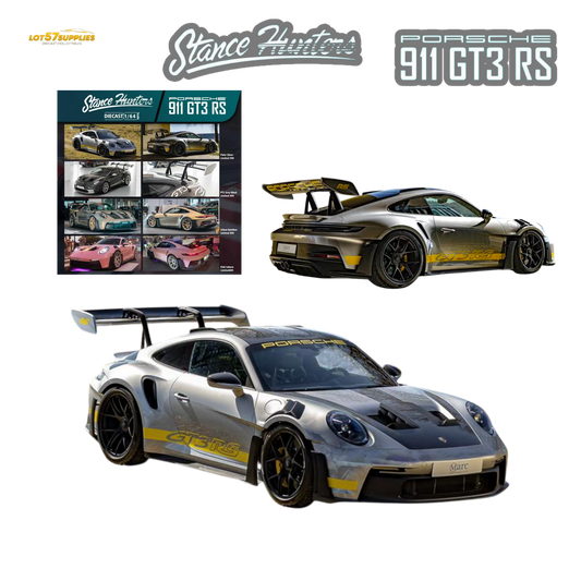 (Pre-Order) Stance Hunters Porsche 911 GT3 RS (992) - Polar Silver 1:64