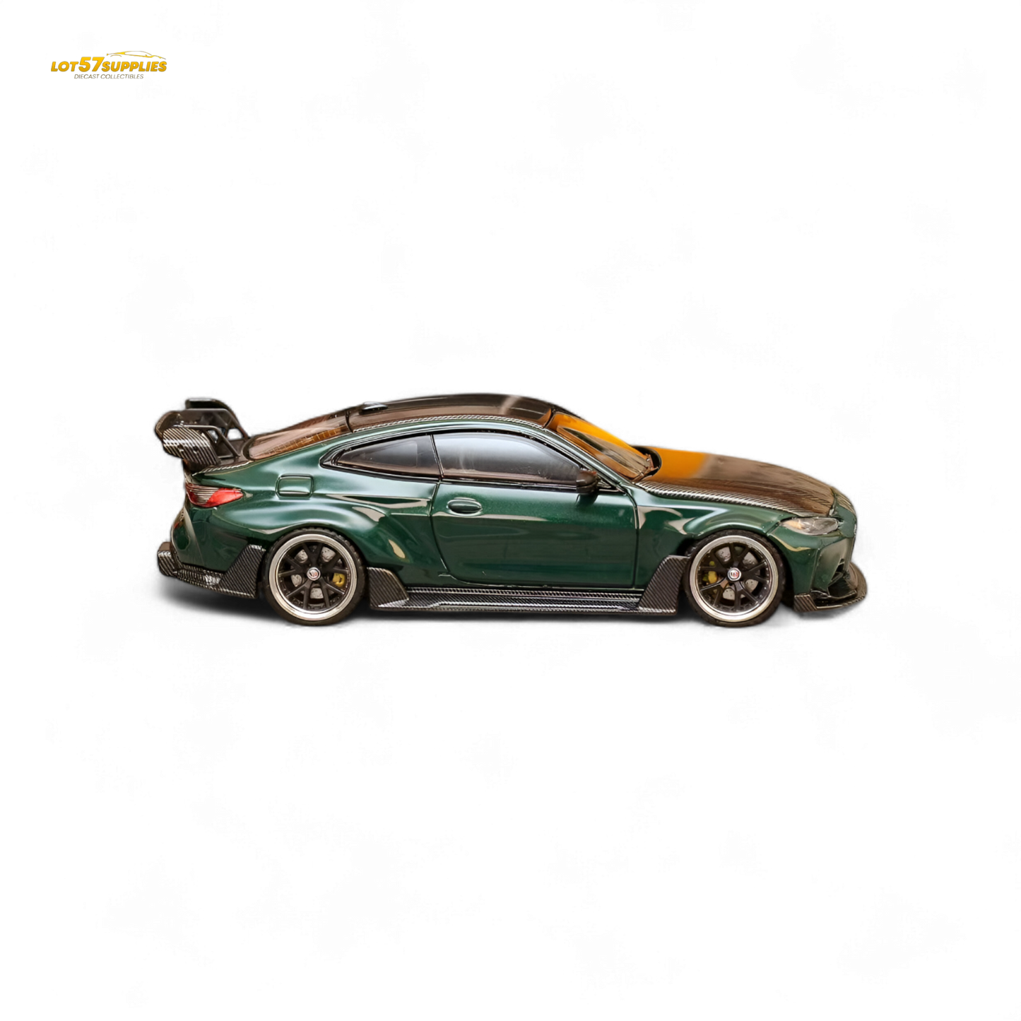 Street Weapon BMW G82 M4 Wide-Body Modified - Cangling Green Carbon Cover Special Edition 1:64