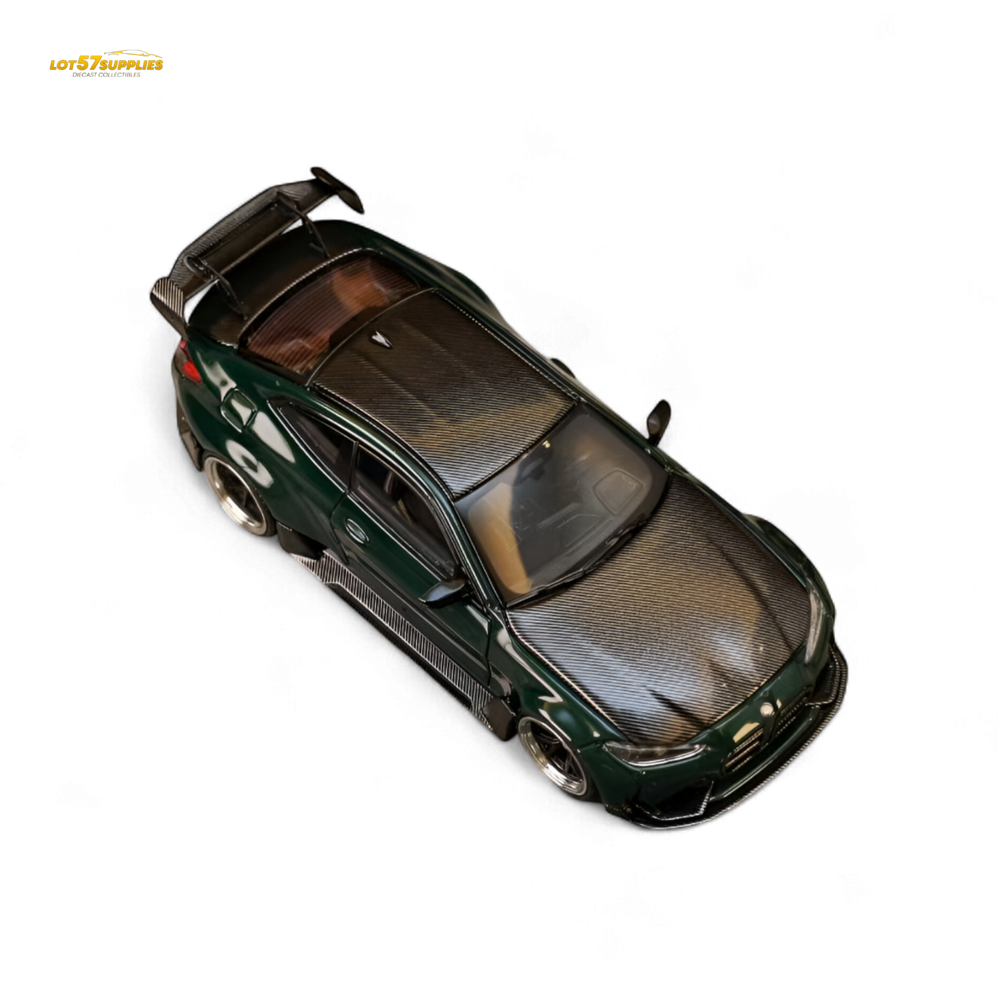 Street Weapon BMW G82 M4 Wide-Body Modified - Cangling Green Carbon Cover Special Edition 1:64