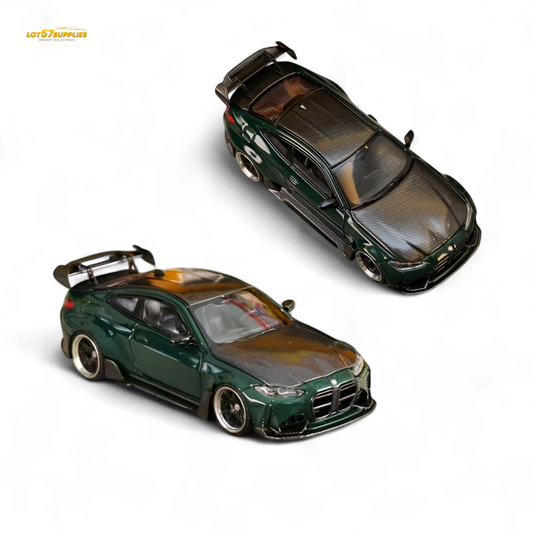 Street Weapon BMW G82 M4 Wide-Body Modified - Cangling Green Carbon Cover Special Edition 1:64