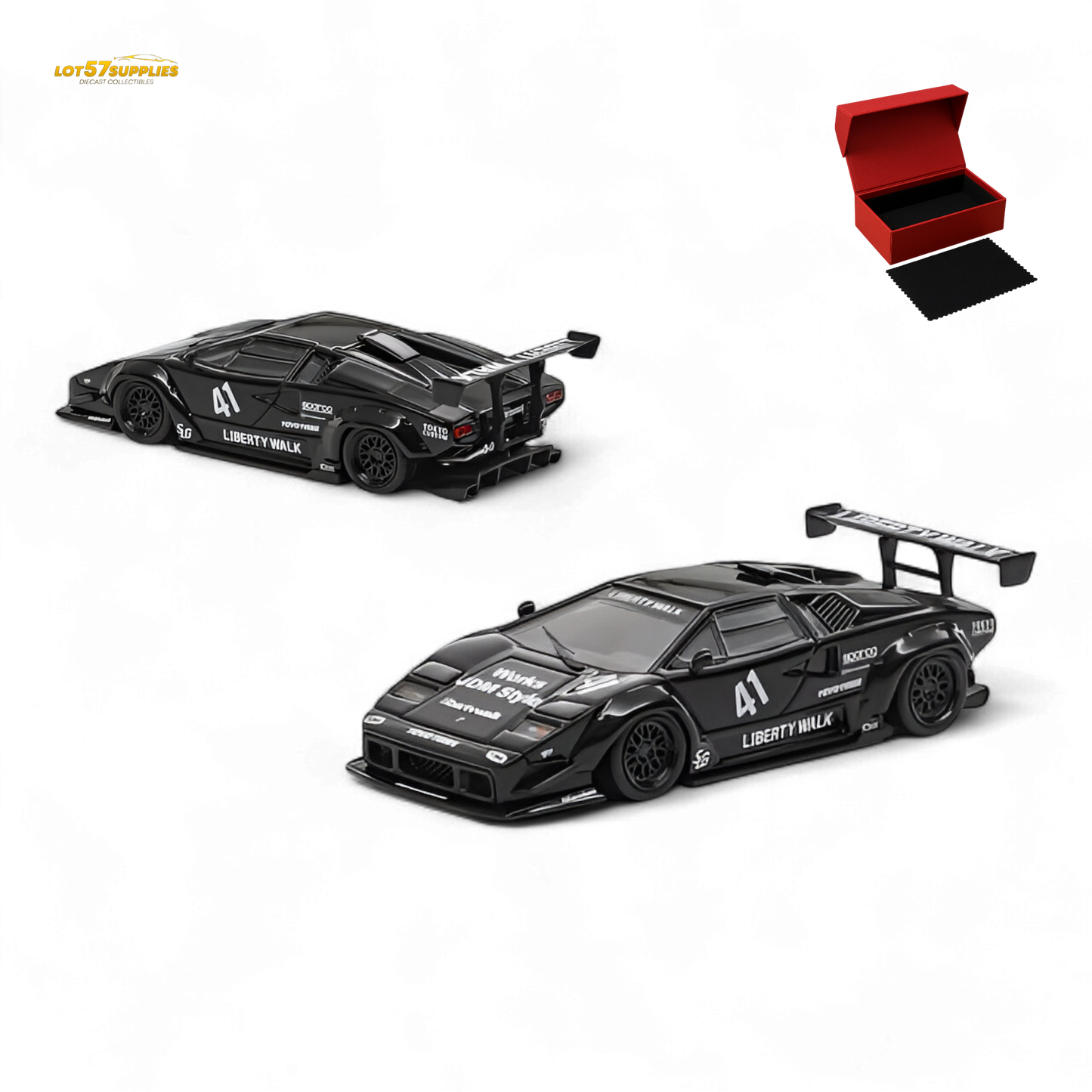 (Pre-Order) Vision64 LB Lamborghini Countach Luxury Version - Black 1:64