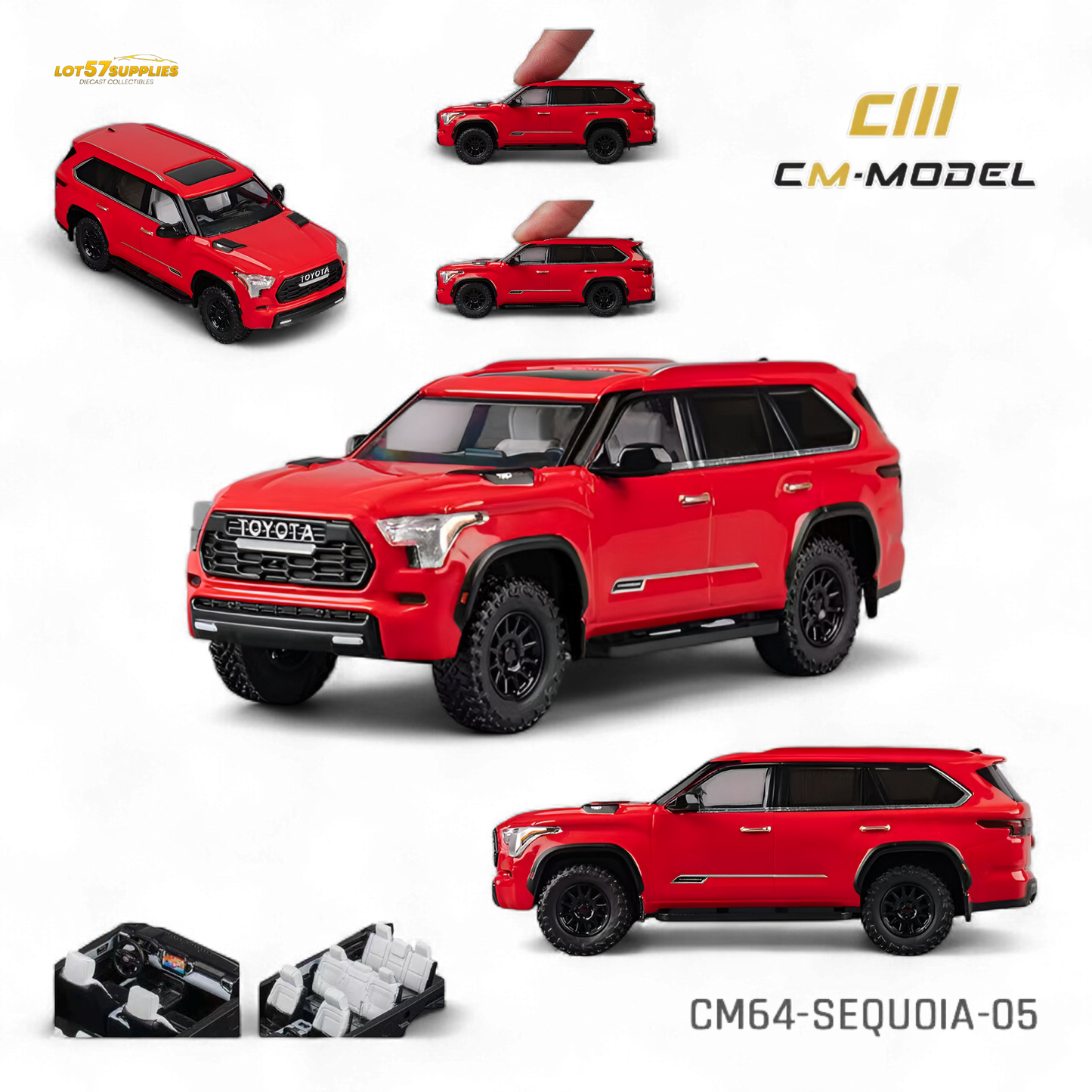 (Pre-Order) CM Model Toyota Sequoia - Red 1:64