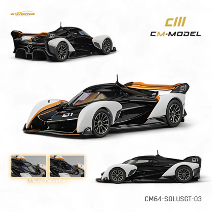 CM Model McLaren Solus GT Black White 1:64