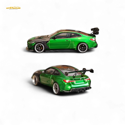 SW BMW M4 GTR Widebody Kit Gem Green 1:64