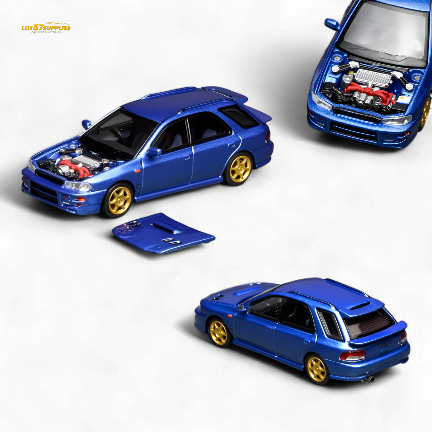 (Pre-Order) Motorhelix Subaru Impreza Wagon WRX STi Version VI - Rally Blue 1:64