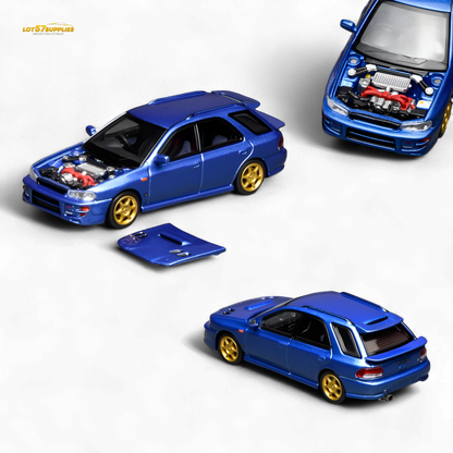 (Pre-Order) Motorhelix Subaru Impreza Wagon WRX STi Version VI - Rally Blue 1:64