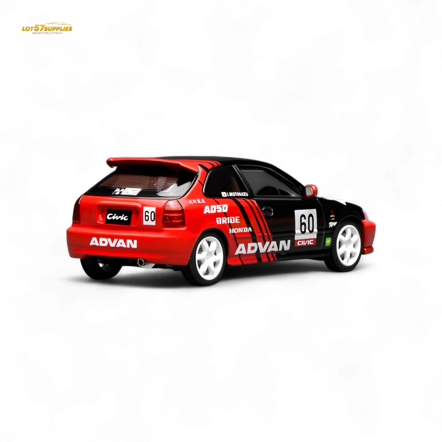 (Pre-Order) Motorhelix Honda Civic Type R (EK9) - Advan Livery 1:64