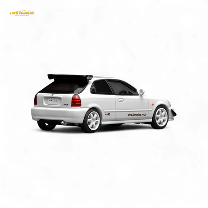 (Pre-Order) Motorhelix Honda Civic Type R (EK9) - J's Racing Livery White 1:64