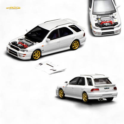 (Pre-Order) Motorhelix Subaru Impreza Wagon WRX STi Version VI - Pure White 1:64