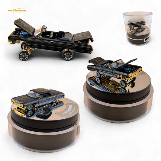 (Pre-Order) Fine Works64 Chevrolet Impala Lowrider - Black / Gold - 1:64