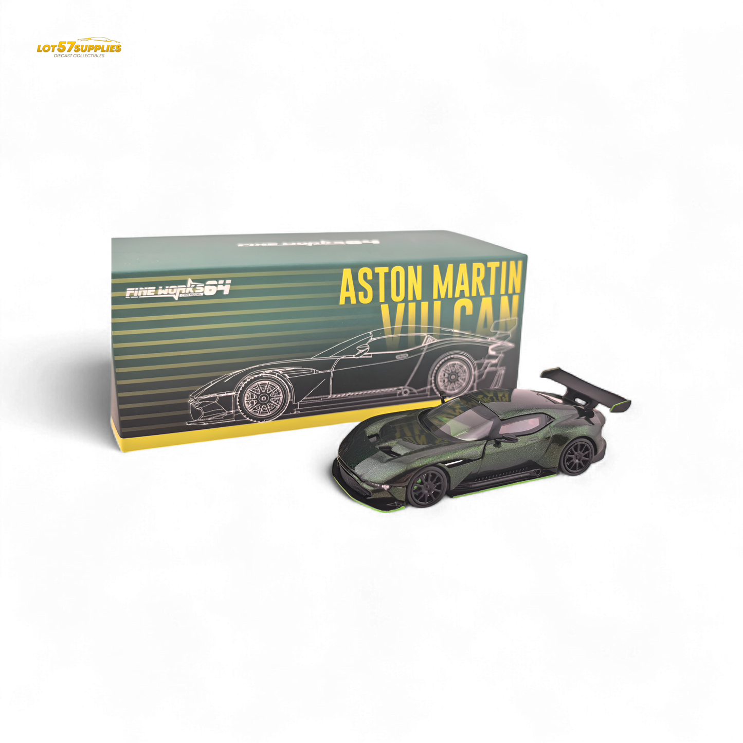 Fine Works64 Aston Martin Vulcan - Chameleon Green (2025 Foshan Convention and Exhibition) 1:64