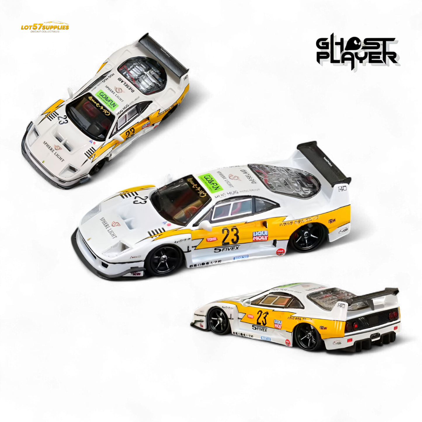 (Pre-Order) Ghost Player LBWK F40 - Yellow Flash #23 1:64