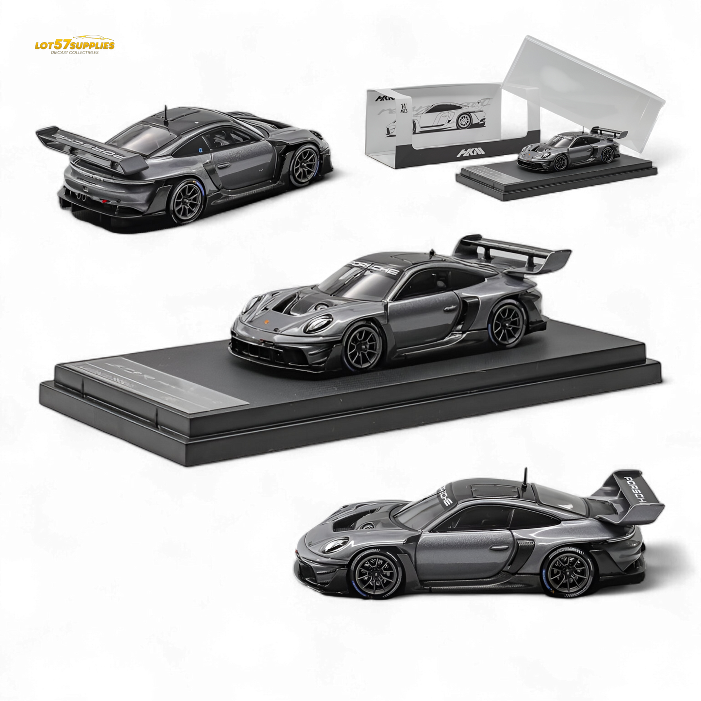(Pre-Order) HKM 911 GT3 R Rennsport - Grey 1:64