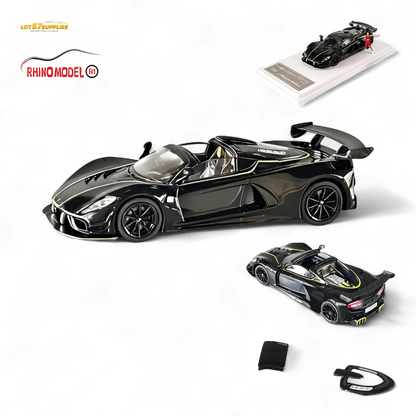 Rhino Model Hennessey Venom F5 Black 1:64
