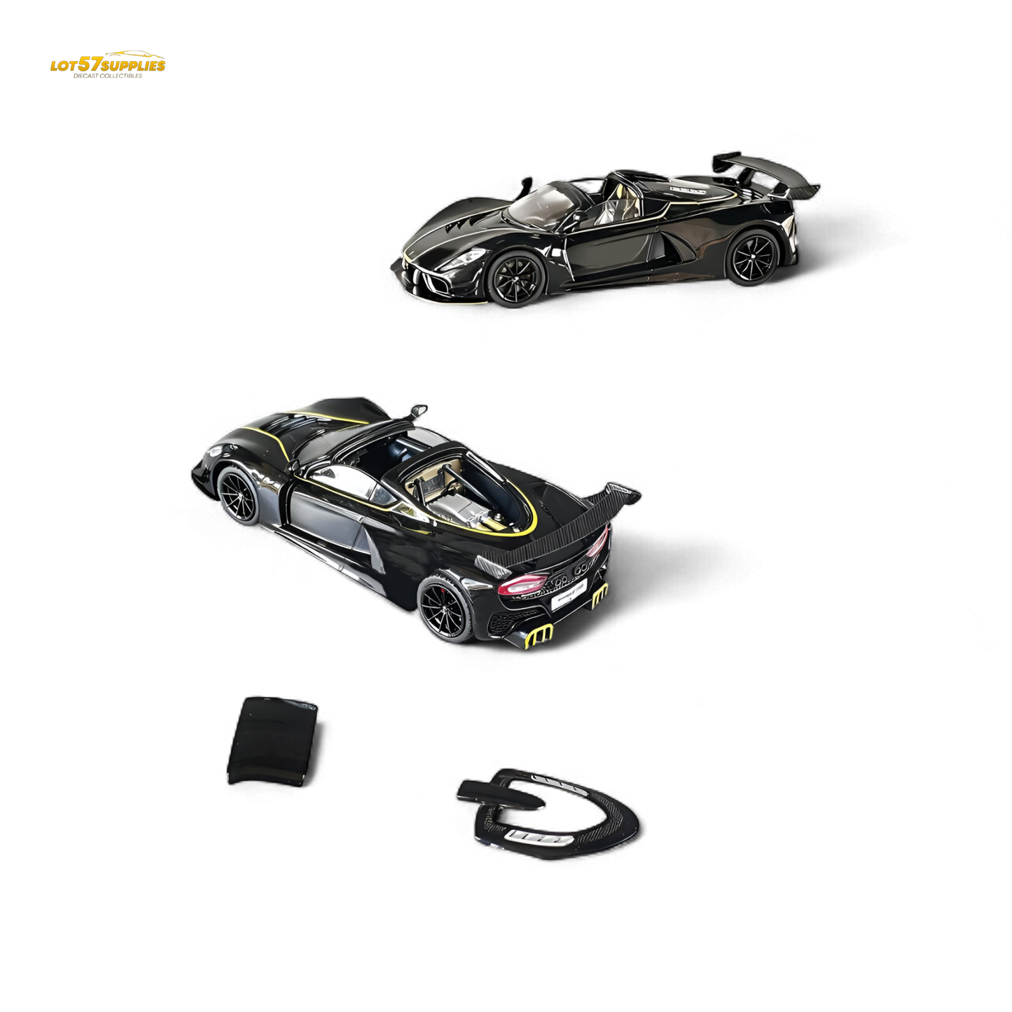 Rhino Model Hennessey Venom F5 Black 1:64
