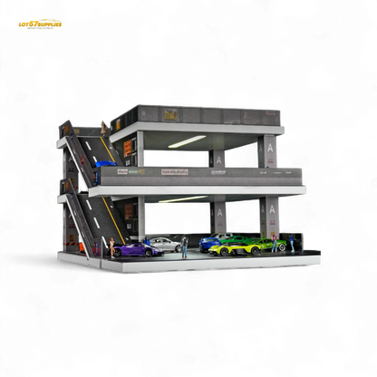 (Pre-Order) Shou Cang Jia Japanese Ramp Parking Lot - Light Gray 1:64